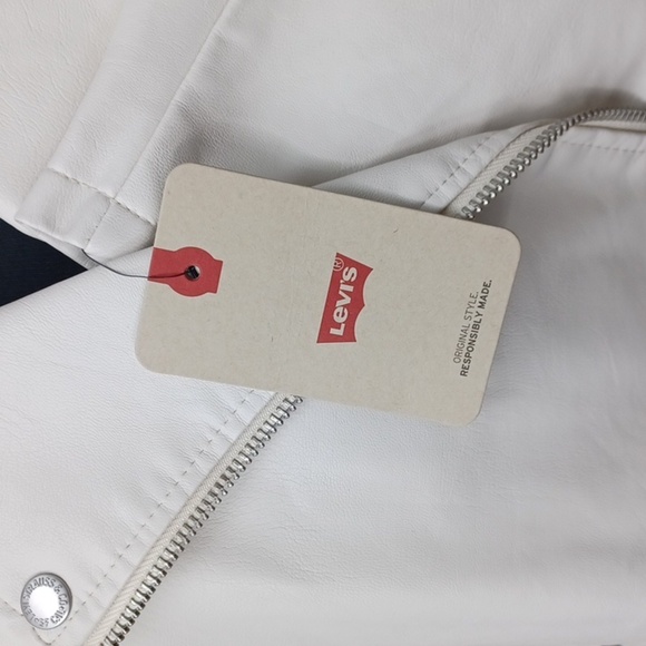 Levi Strauss & Co. Plus Faux Leather Belted Motorcycle Jacket - Picture 9 of 12